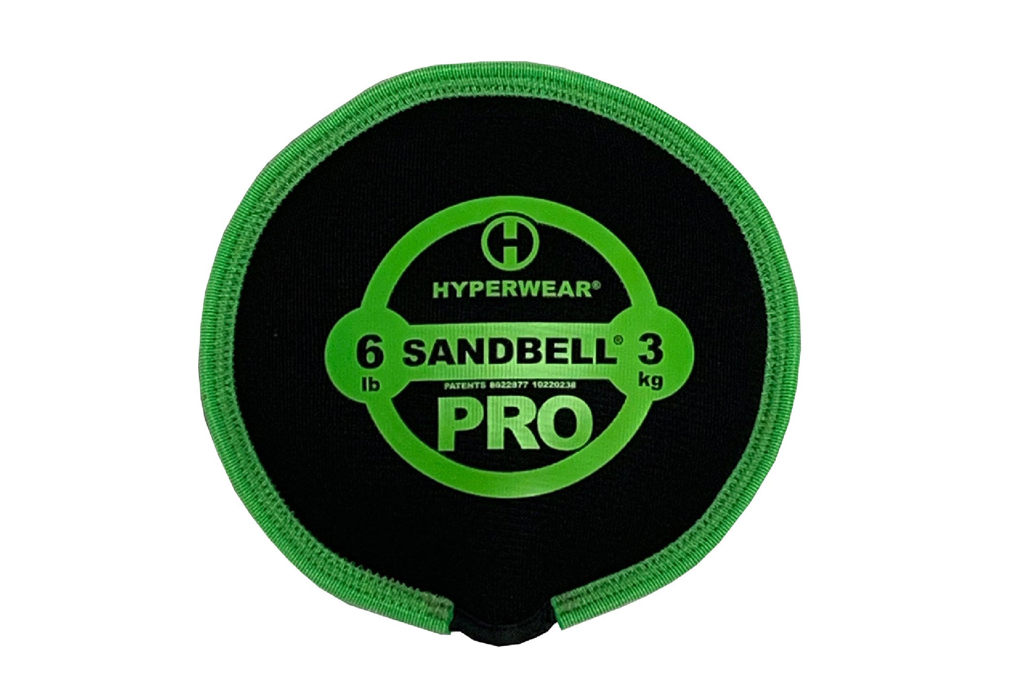 Green 6 lb Hyperwear Sandbell Pro <black>